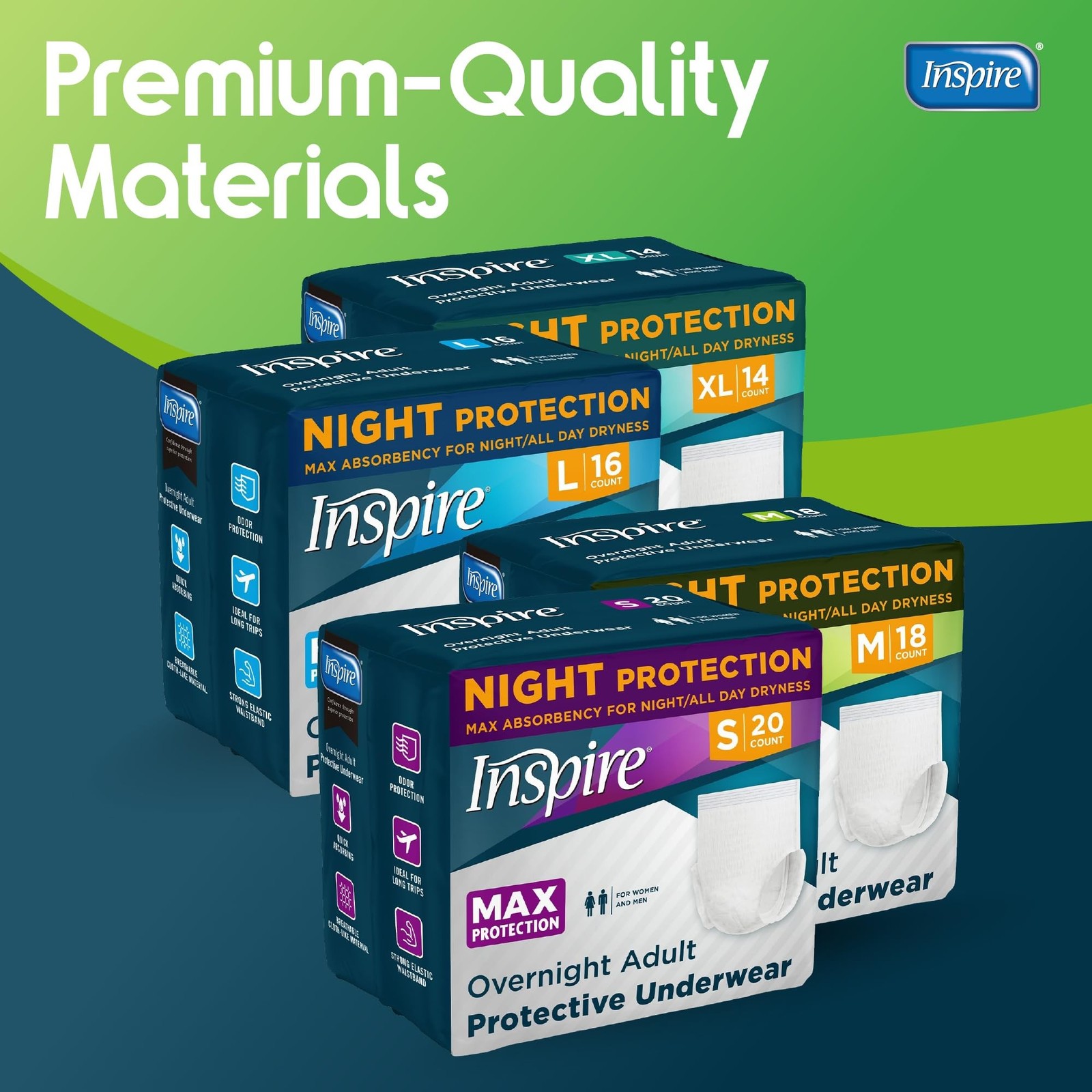 Inspire Adult Diapers Women Or Men – MAX Absorbency Our Most Absorbent And Dry