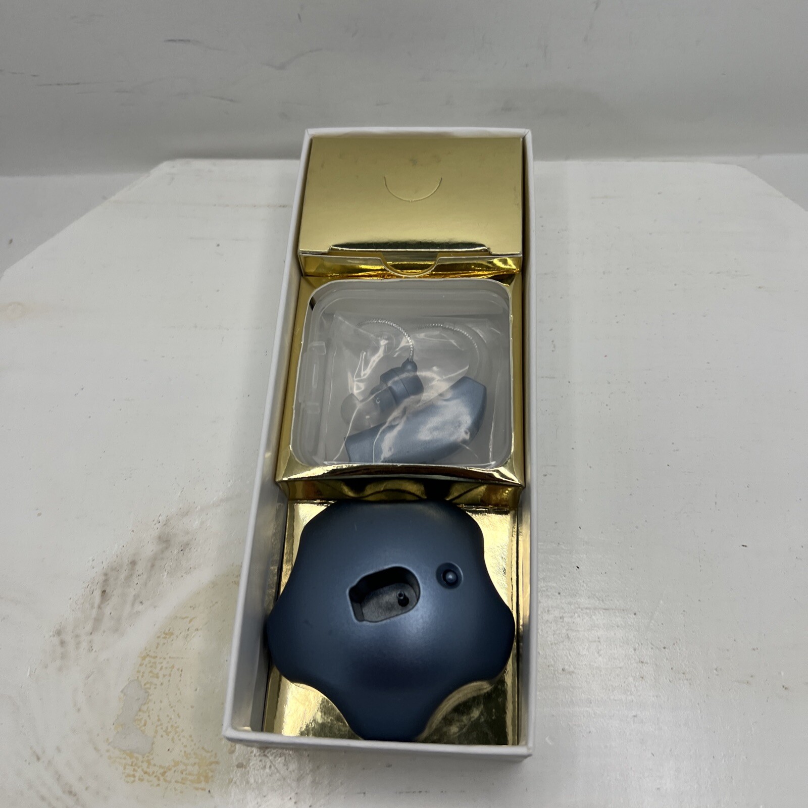 Brand New Single Ear Hearing Aid. Super Hearing Device Blue