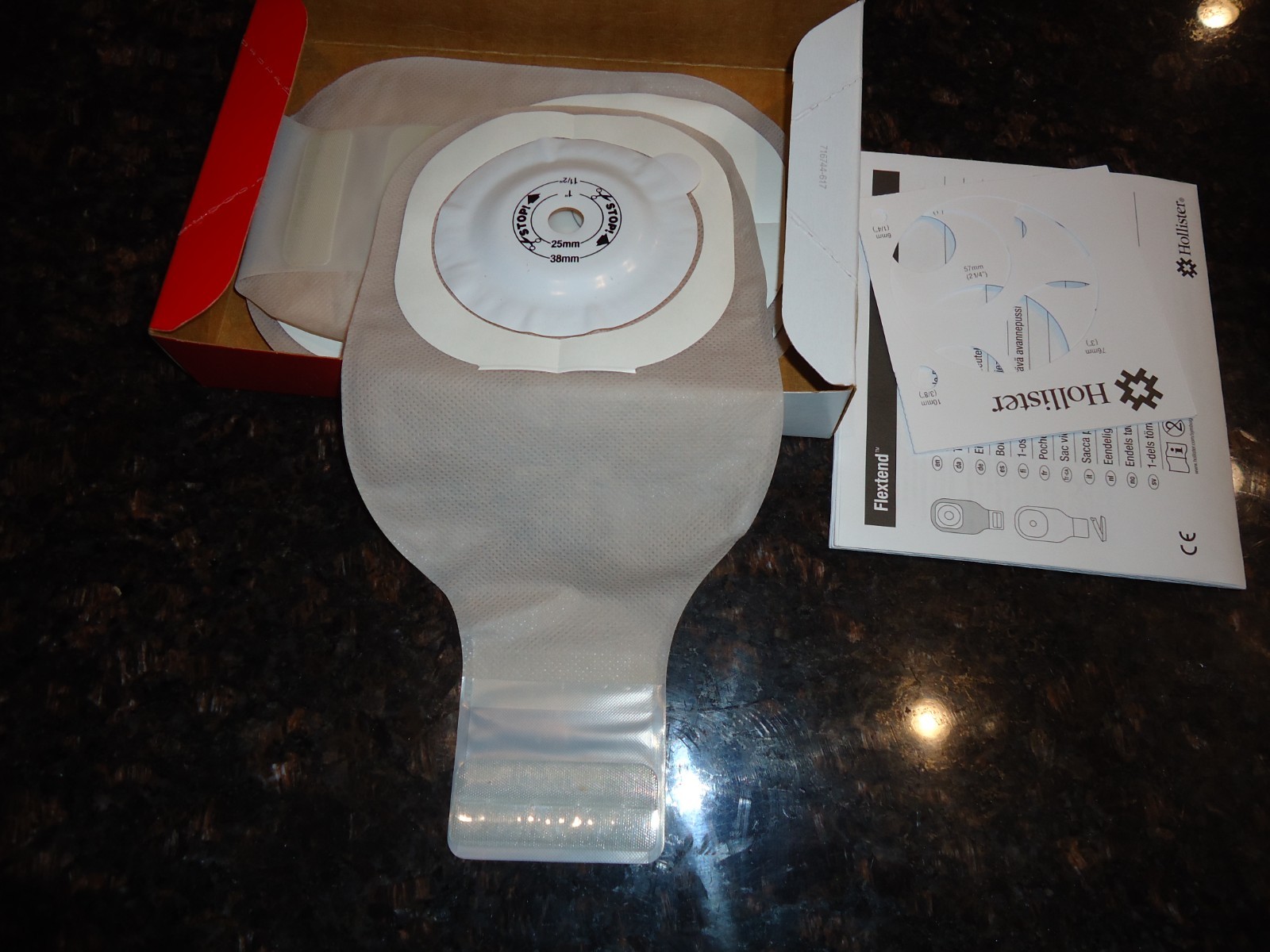 Lot of (2) box 10pc Hollister 8528 Premier Drainable Ostomy Pouches 1 1/2”