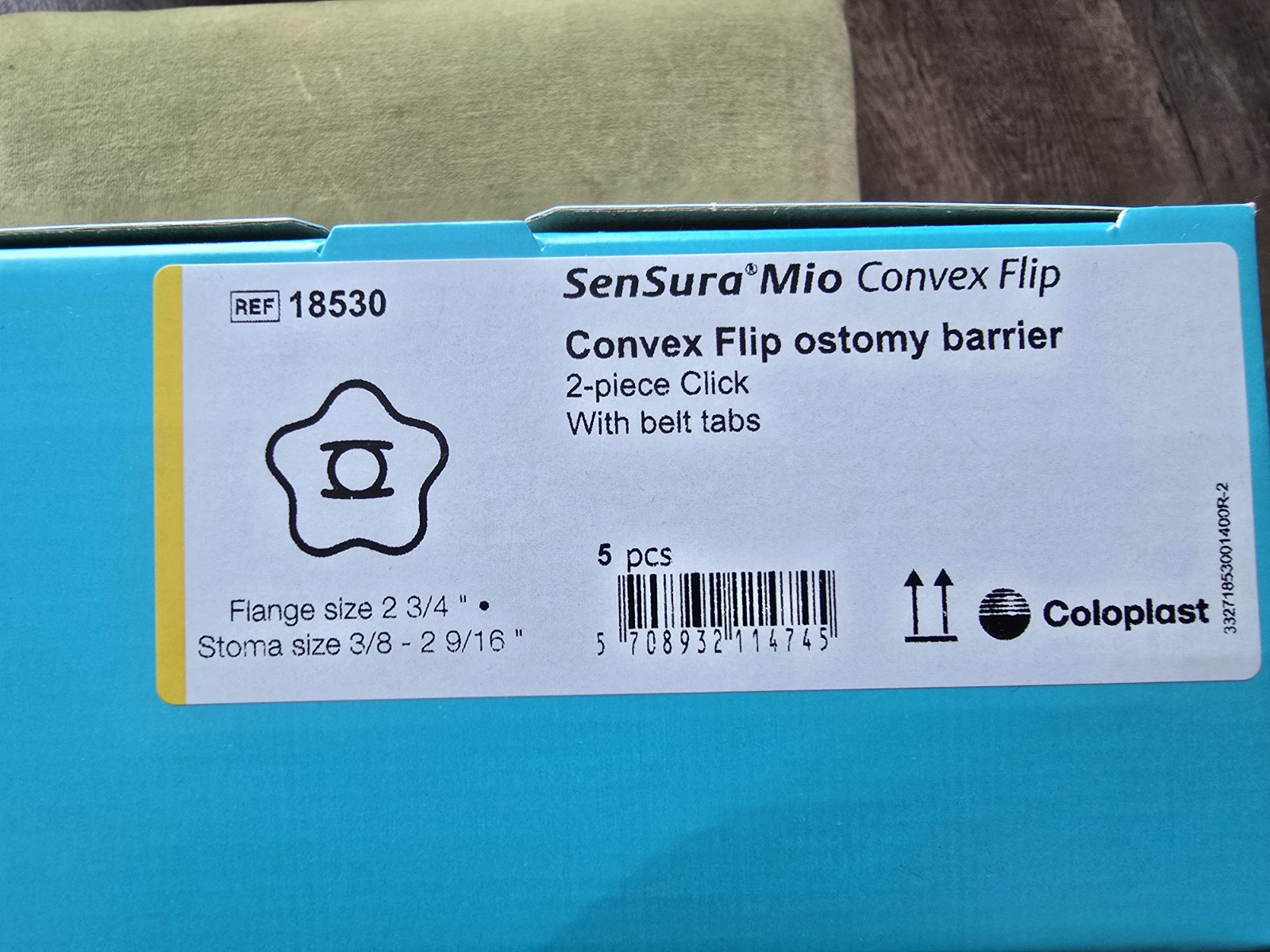 SenSura Mio Convex Flip Ostomy Barrier 18530