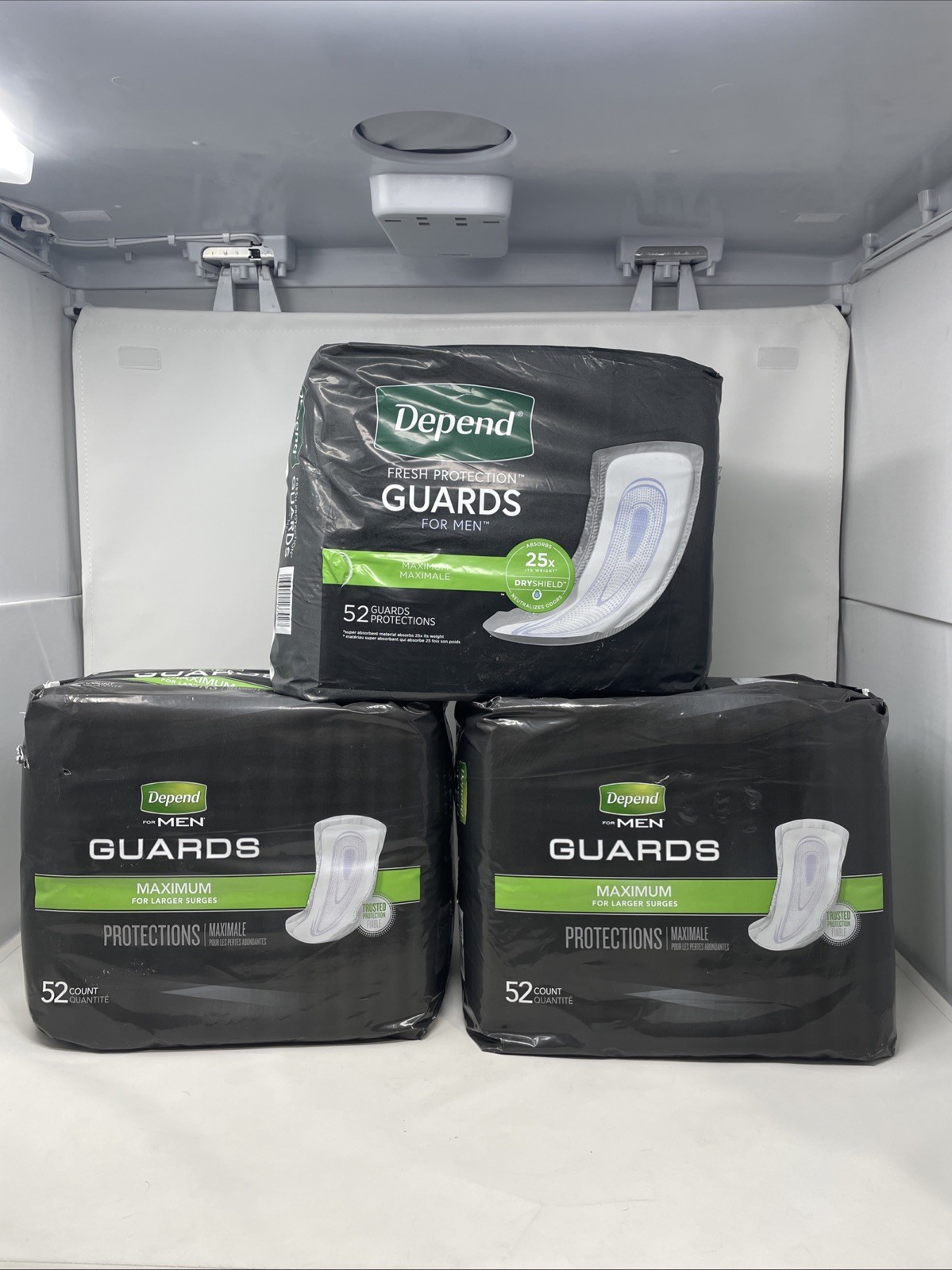 156 Total: Depend Incontinence Guards/Pads for Men Maximum Absorbency