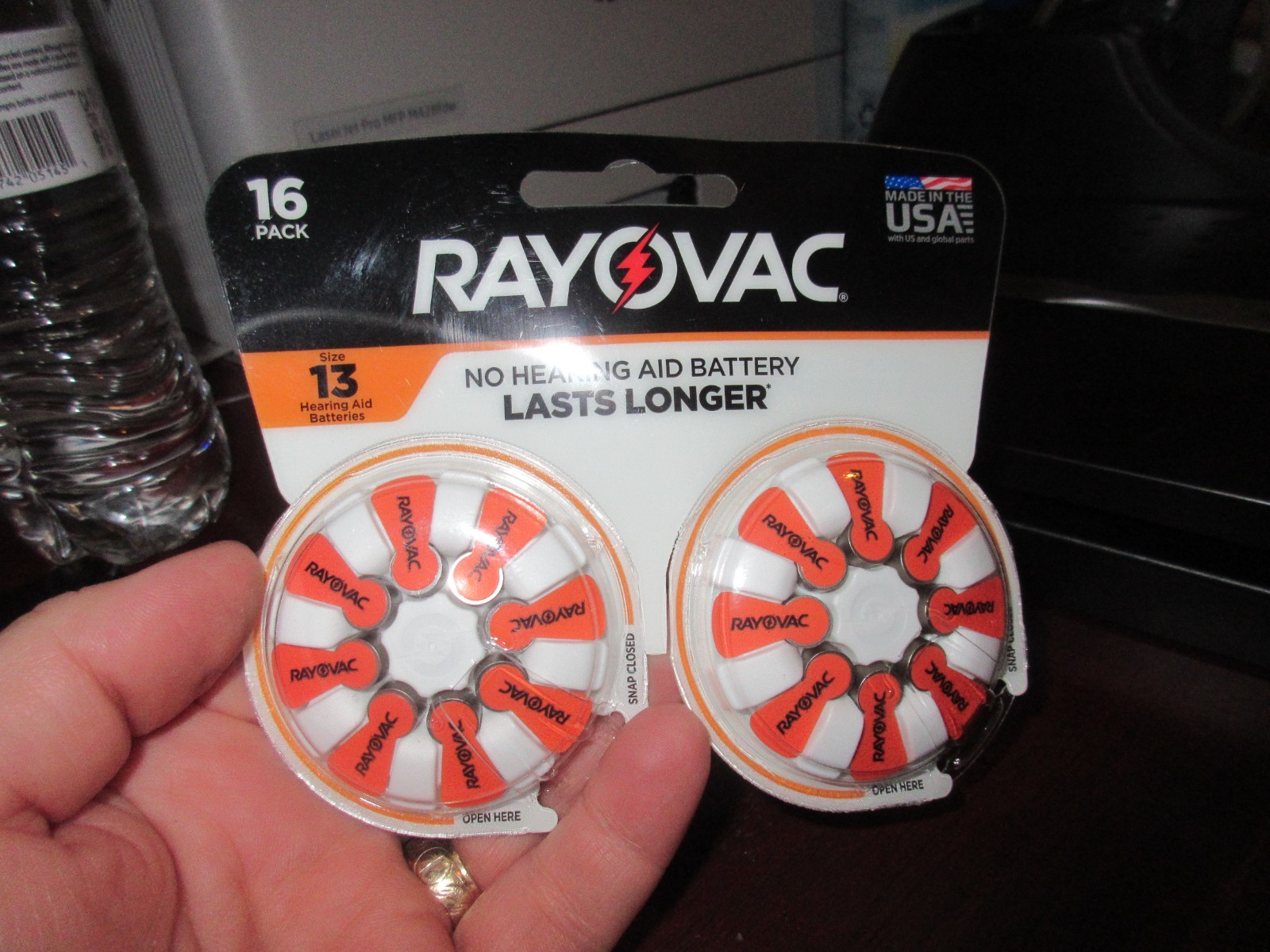 16 pack Hearing Aid Batteries Rayovac Size 13 Best BEFORE 12/31/2026