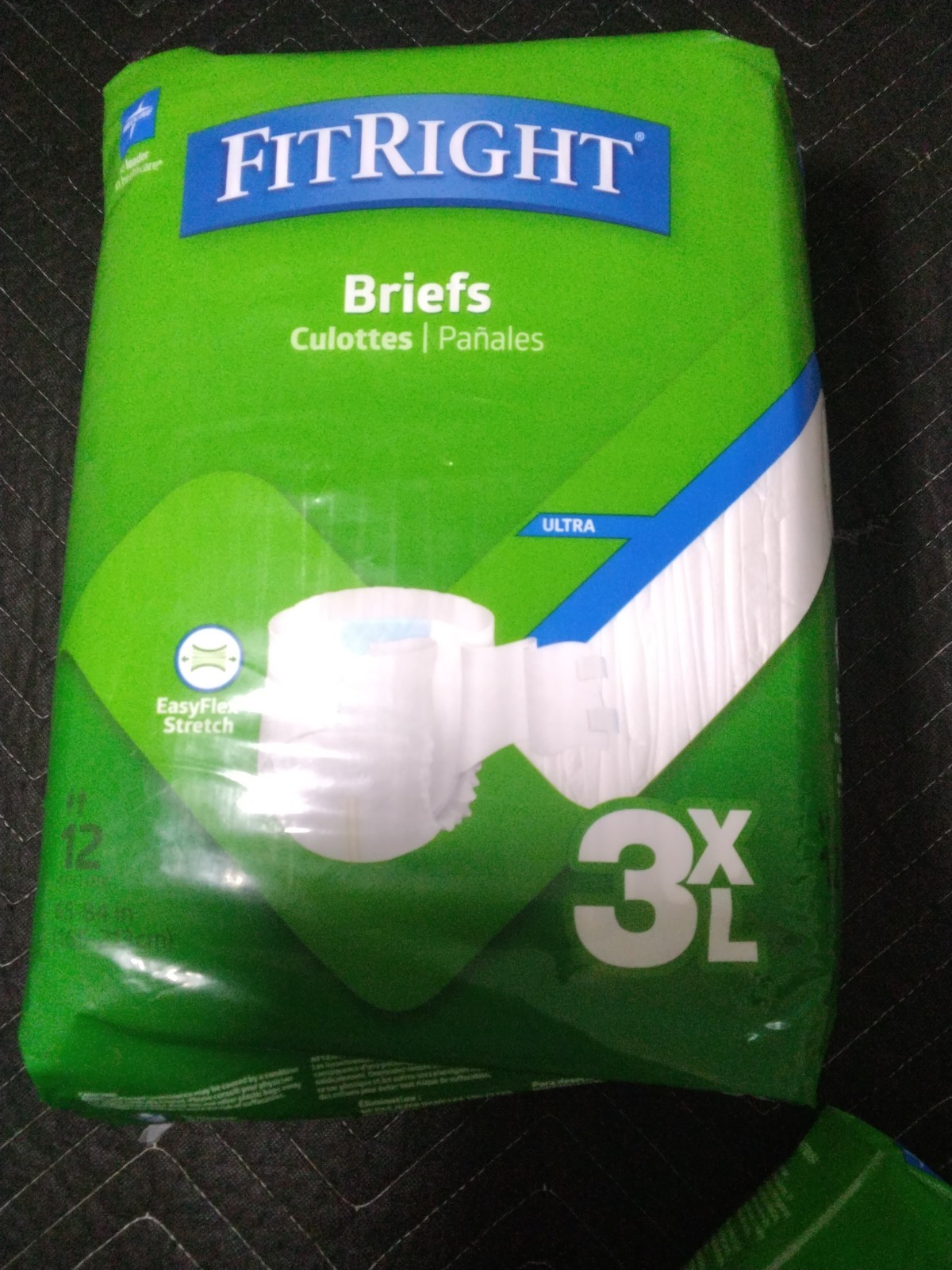 (2 Packs) Fit Right Briefs-Size 3XL-12 Count. Crafted for unisex use