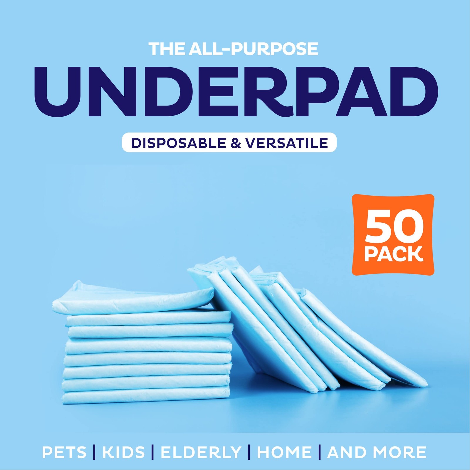 Chucks Pads Disposable [50-Pack] Underpads 17″x 24″ – Pee for 17″ X