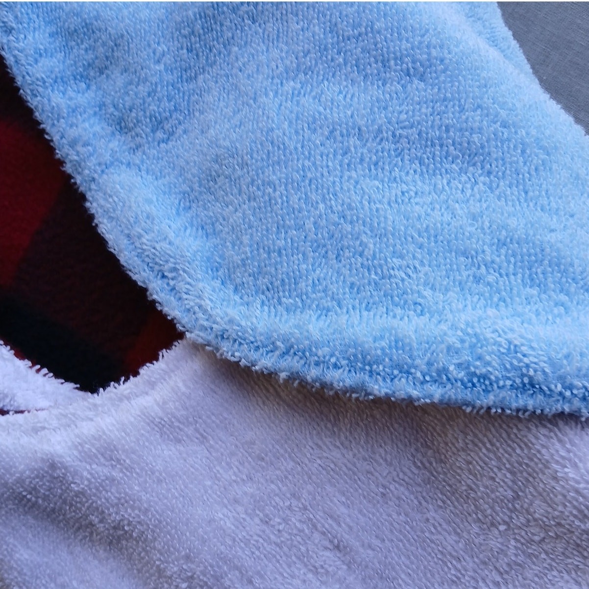 Handmade Adult Bib flannel terry cloth single patch hook-loop closure 34″x19.5″