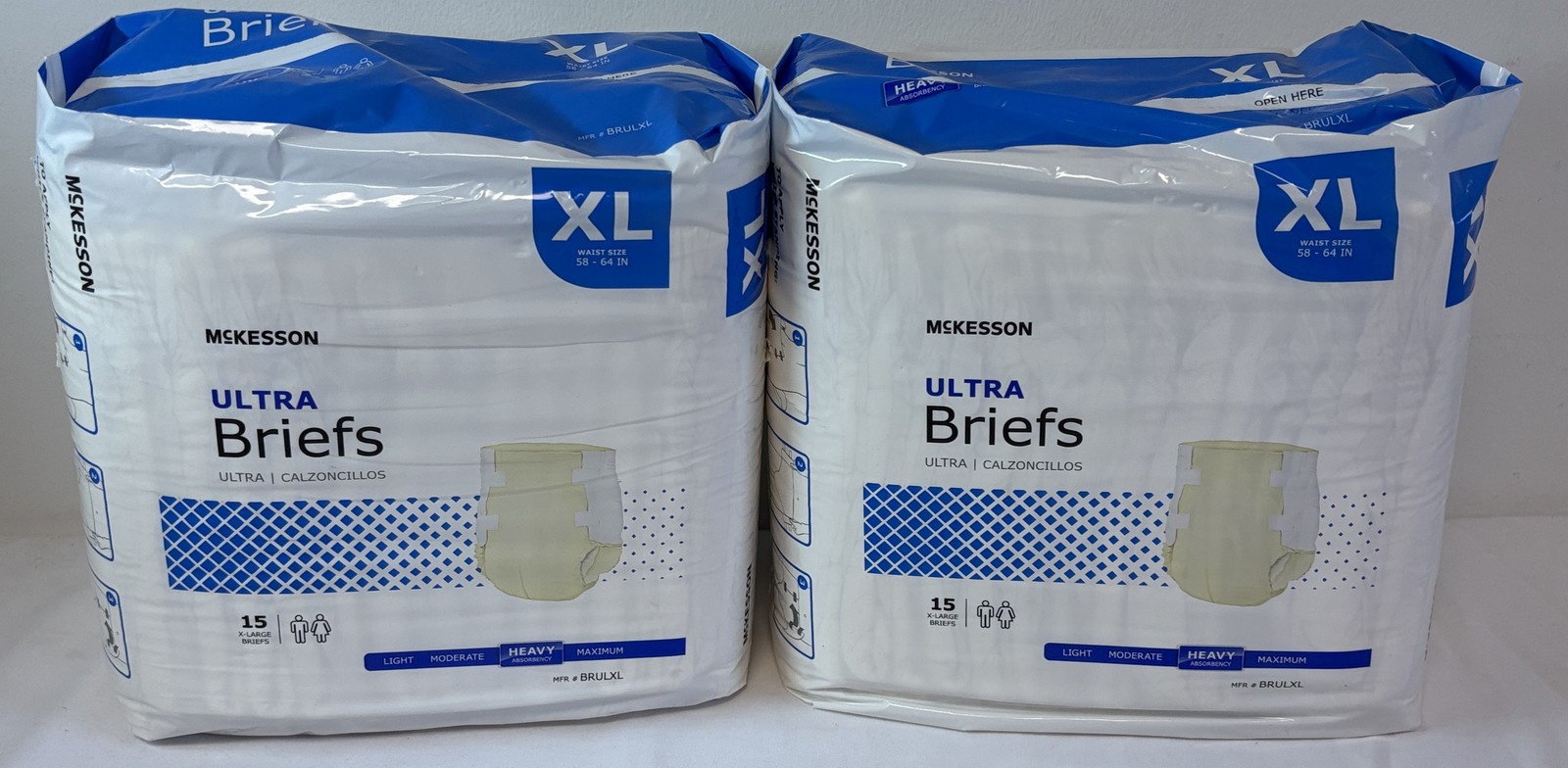 McKeeson INCONTINENCE UNDERWEAR ~ Lot of 30 (2 Packs of 15) ~ Size XL