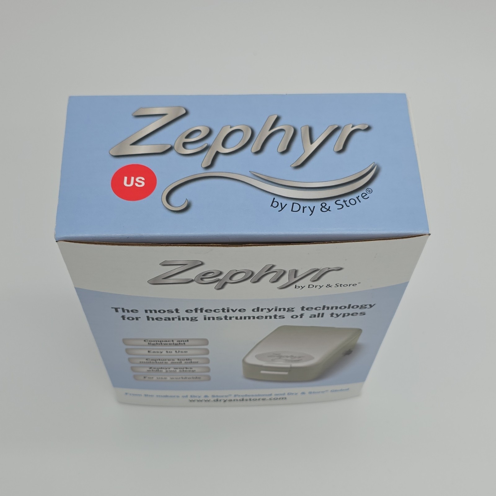 Zephyr Hearing Aid Dryer Dehumidifier, Compact Portable Lightweight Easy Use
