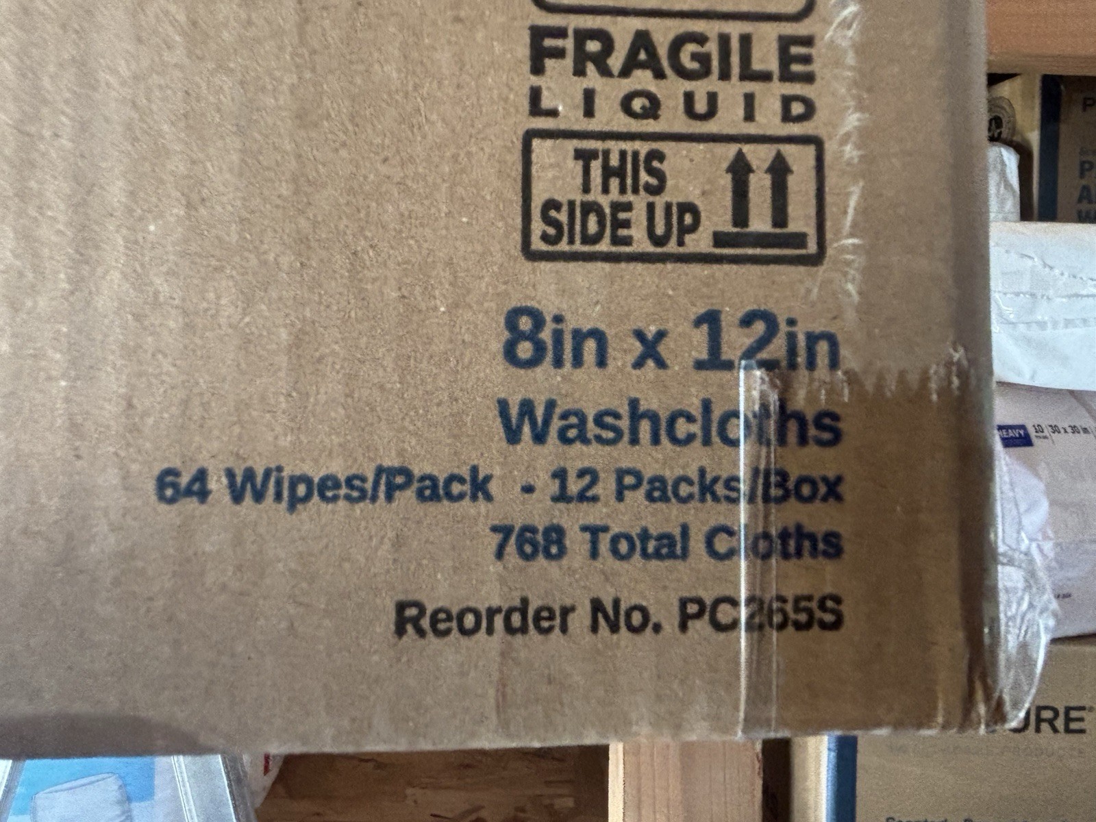 Procure PC263S 8″X12″ Premium Adult Washcloths Wipes Disposable 12 Packs of 64