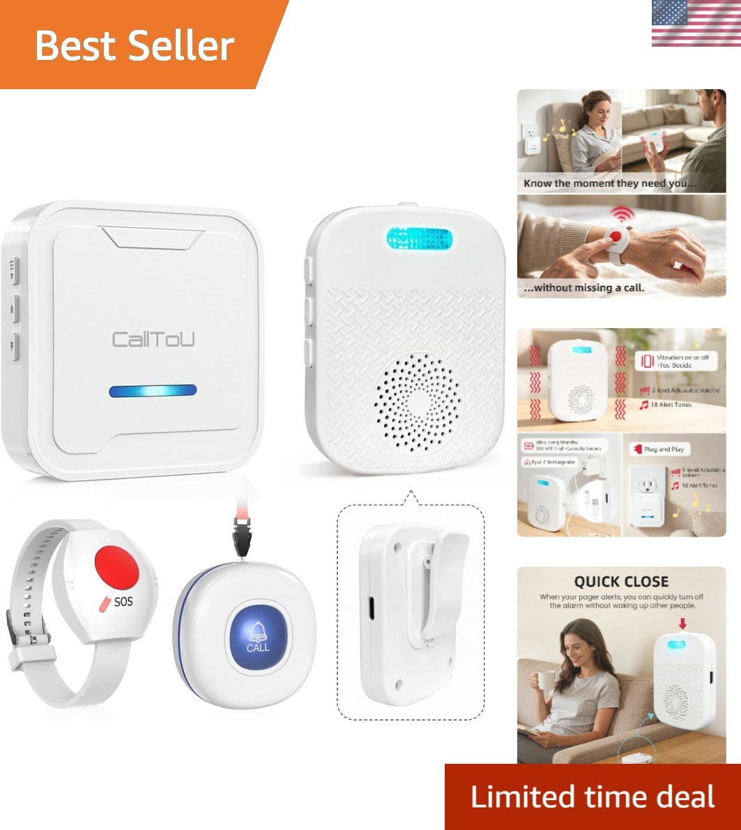 Caregiver Pager Wireless Call Button for Elderly/Senior,2026 New Version Page…