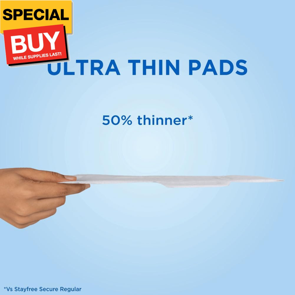 Secure XL Ultra Thin Dry Cover Sanitary Pads For Women With Wings, 40 Pads