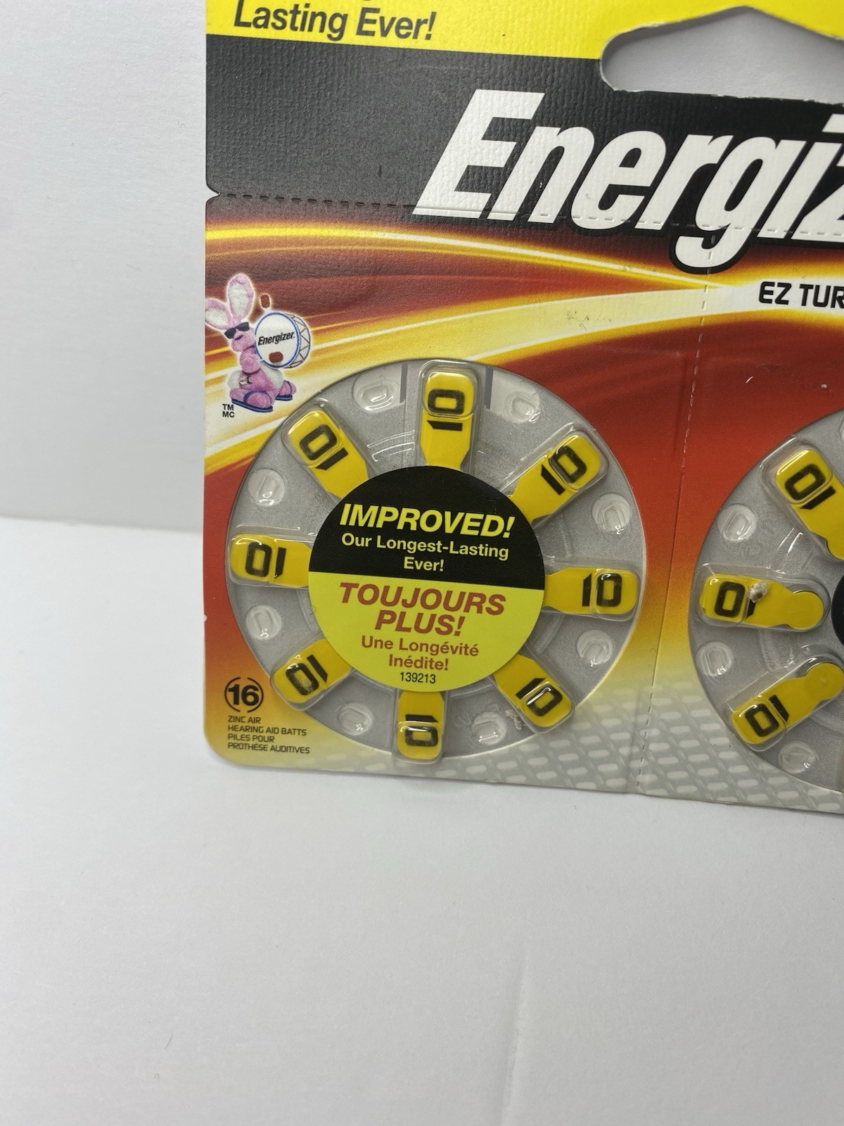 New, Energizer, 16 Piece Pack Ez Turn & Lock + Power Seal Hearing Air Batteries