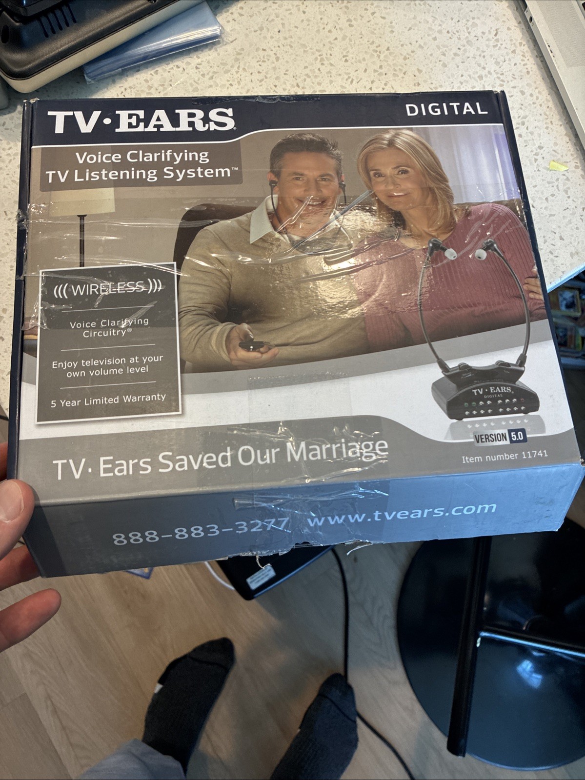 TV EARS 5.0 DIGITAL WIRELESS HEADSET SYSTEM 11741 w/Manual COMPLETE IN BOX