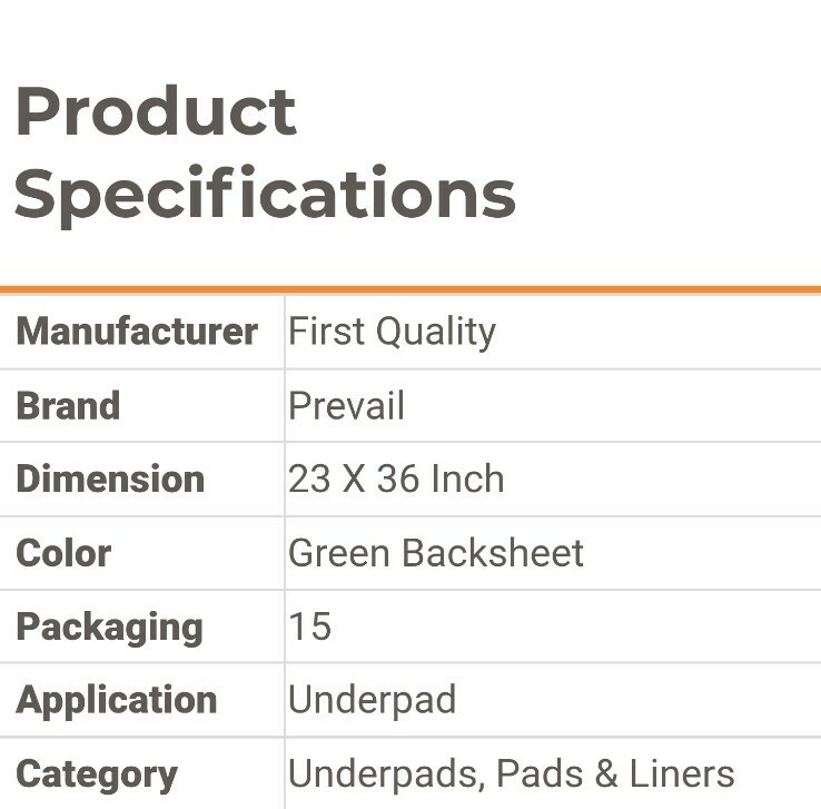 15 Pack Prevail Disposable Extra Strong Absorbent Underpads Large Fluff 23X36