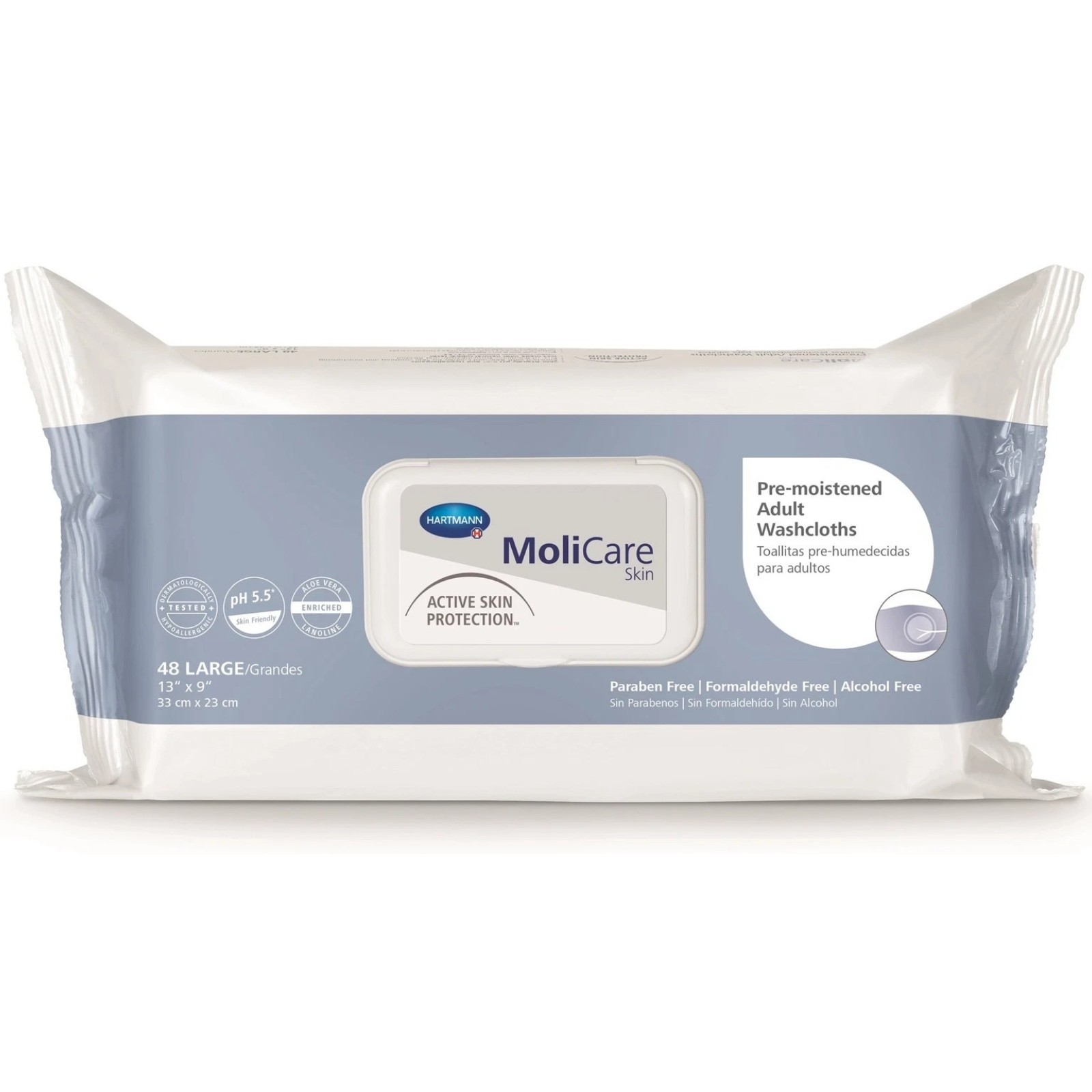 MoliCare Skin Personal Cleansing Wipe 9 x 13″ 225600 12 Pack 576 Wipes