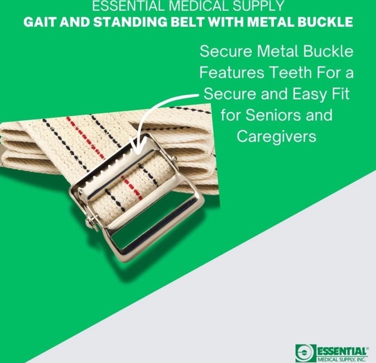 Cotton Blend Walking Gait and Standing Belt with Secure Metal Buckle 72 Inch NEW