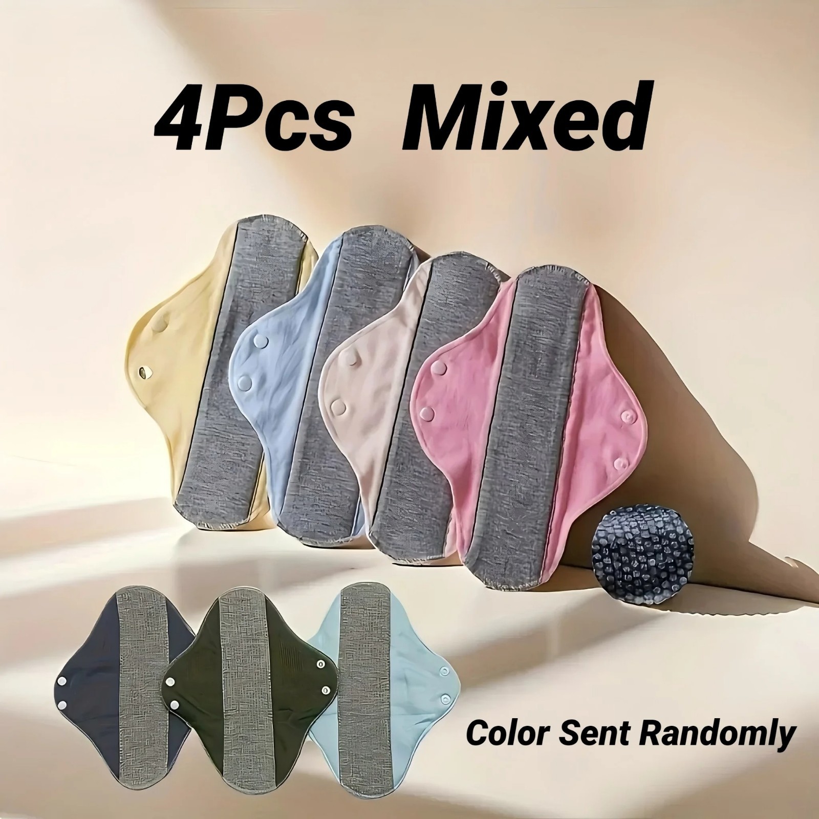 4Pcs Leak-Proof Washable Reusable Adult Diaper Panties Feminine Hygiene Period