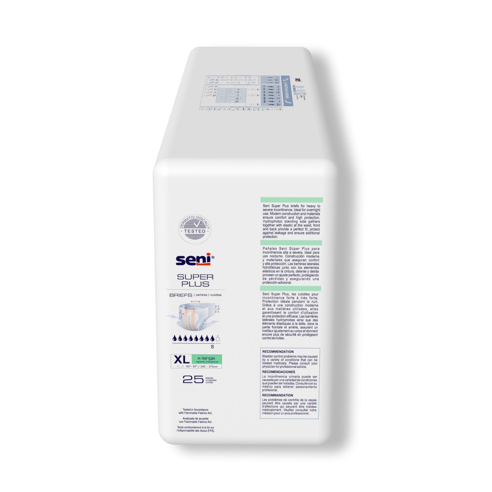 Seni Super Plus Severe Absorbency Incontinence Brief, Extra Large (PK/25)