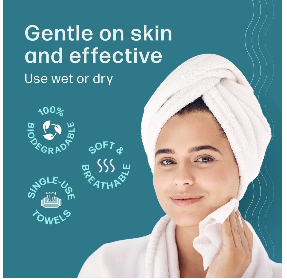 Large Disposable Face Towels – 120 Towelettes Total (12 Boxes) – Single use