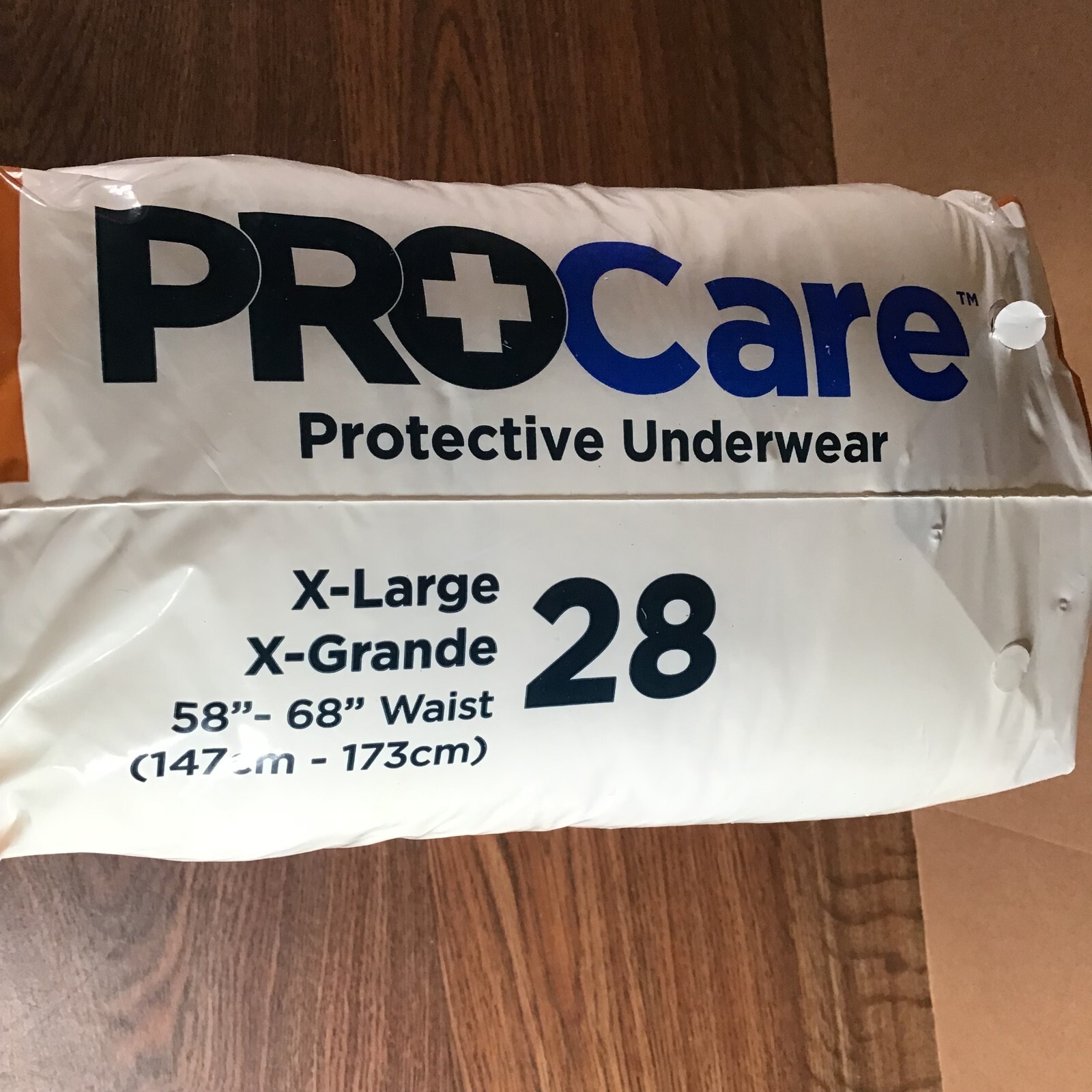 28-COUNT ProCare Protective Underwear X-Large New Sealed Bag Moderate to Maximum