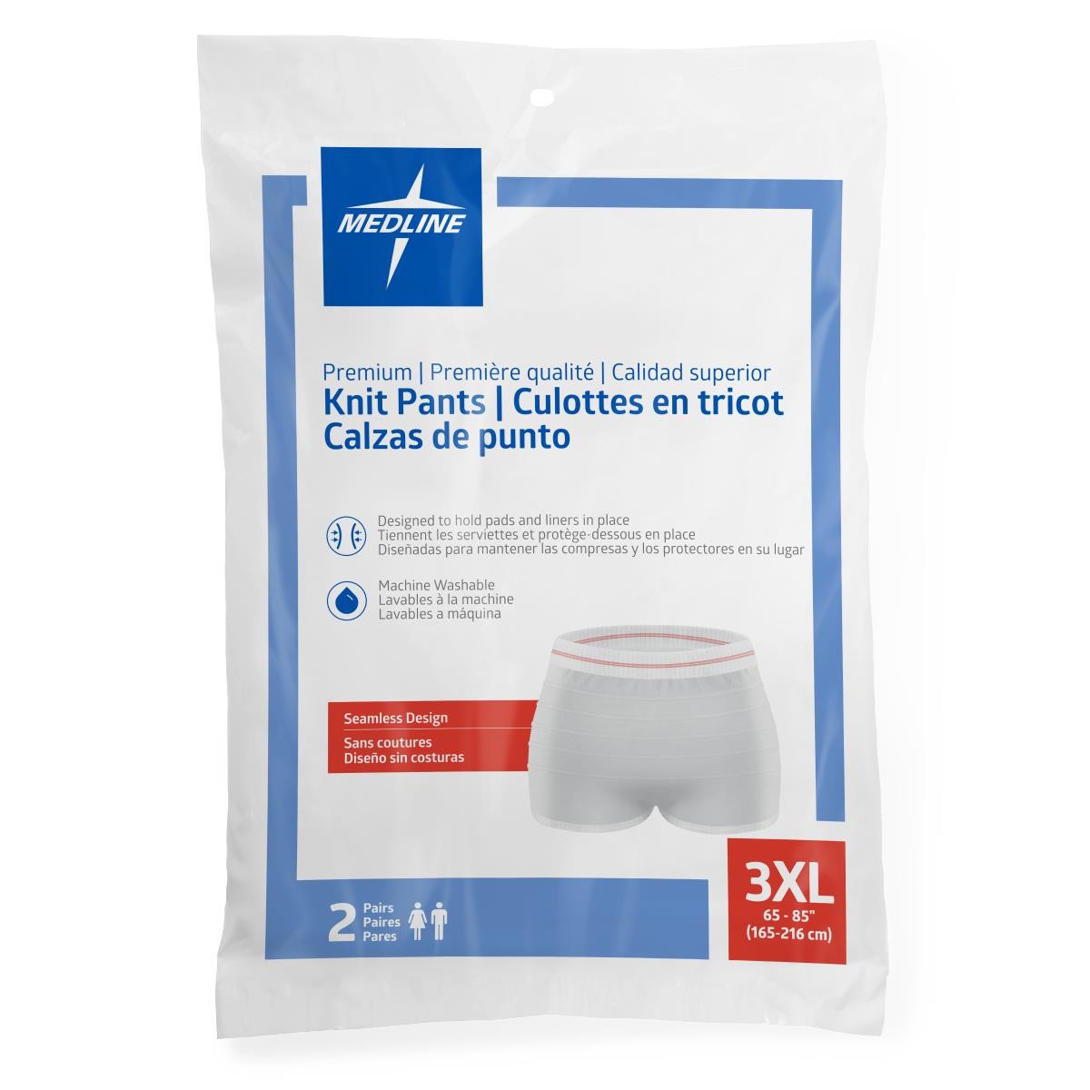 Medline Premium Washable Knit Pants 2pk 3XL MSC86700