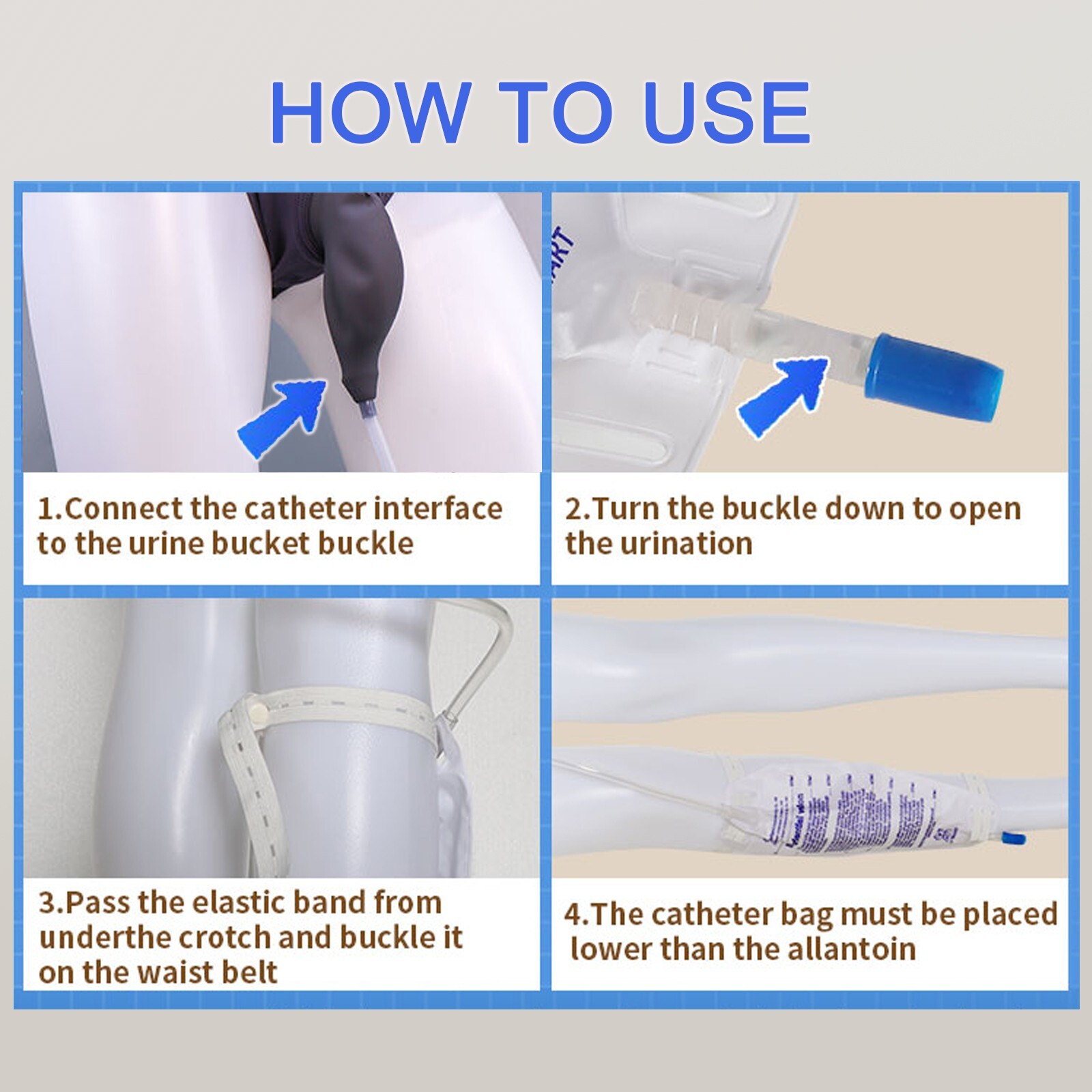 Incontinence Care Triangle Pants Urinary Catheter Underwear Male Elderly Patie M
