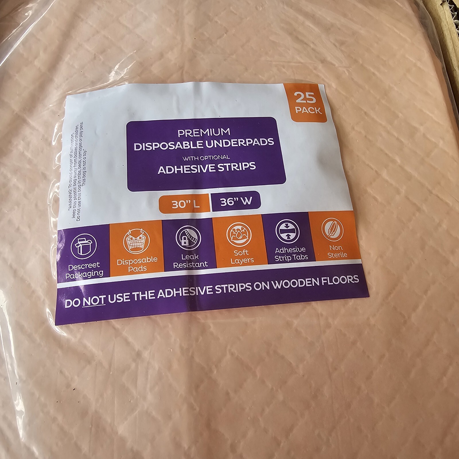 Premium Disposable Underpads With Optional Adhesive Strips 30″ L 36″ W, 25 pk.