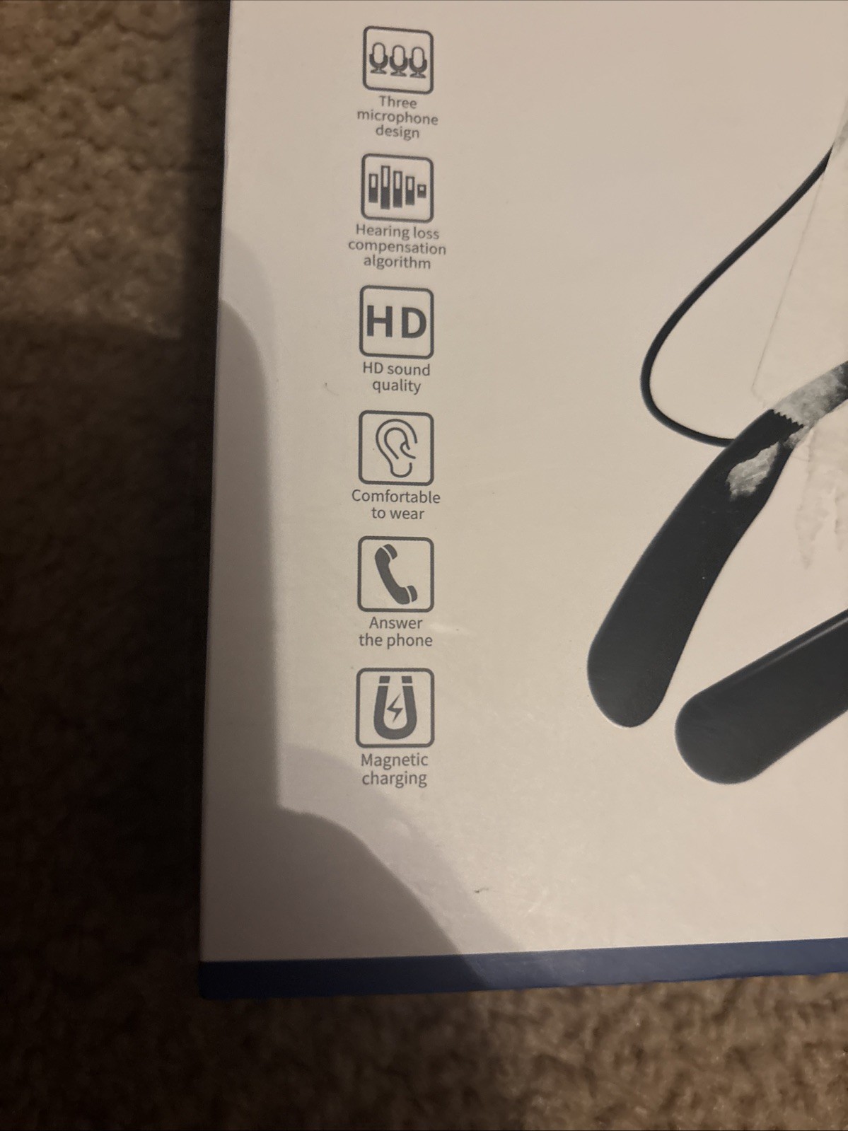 Body-worn Hearing Aid CH-F306 for Seniors Rechargeable with Noise Canceling