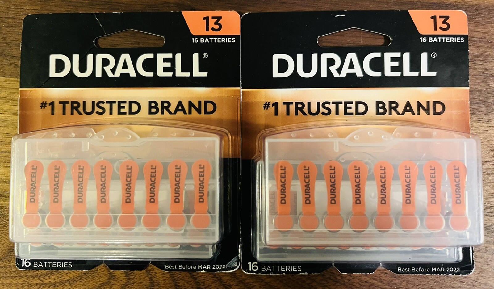 Duracell Size 13 Zinc 1.45V Hearing Aid Batteries 32 Battery 2 Pack DA13B16ZM
