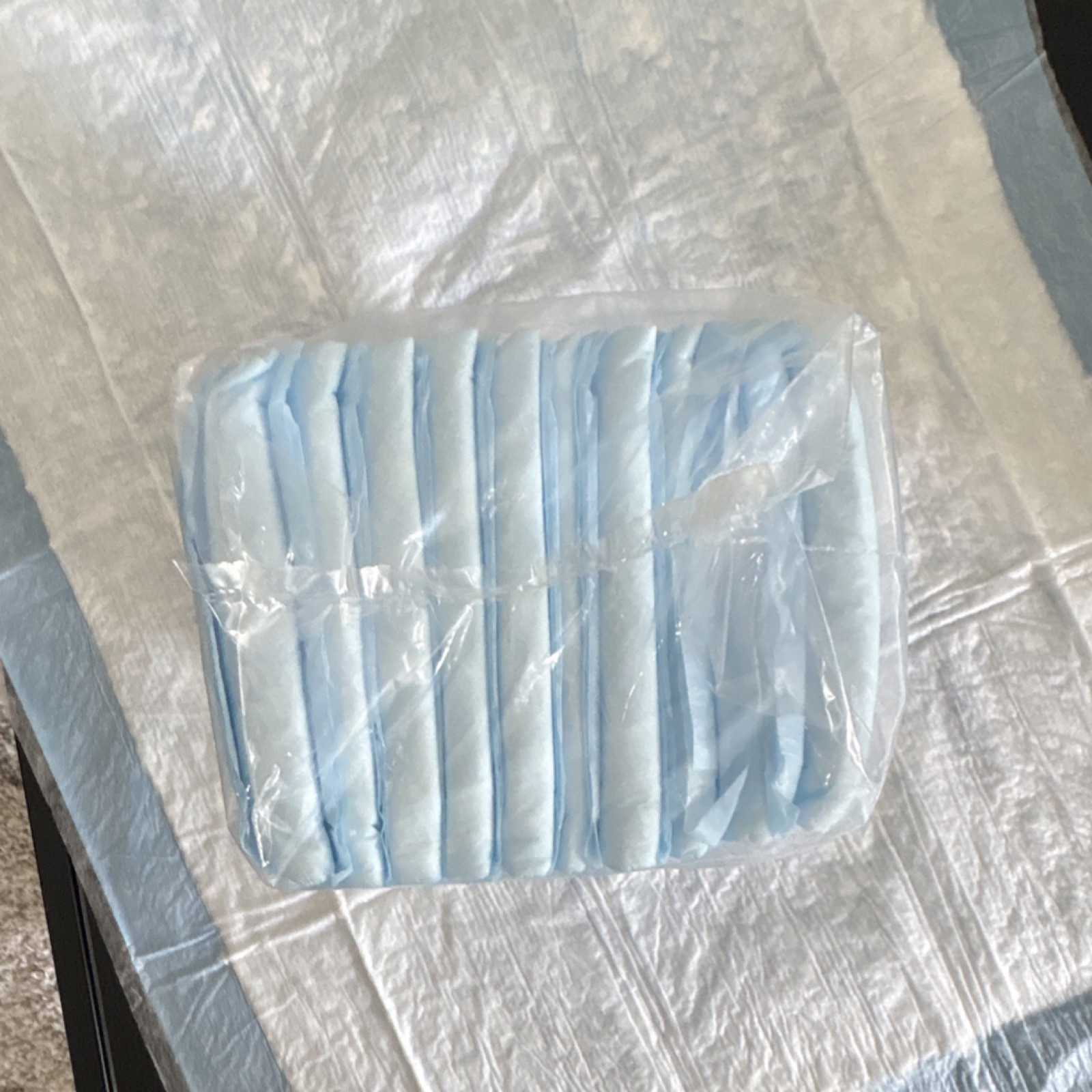 Disposable Waterproof Underpads L Blue Super Absorbency 800ml 21×36 in