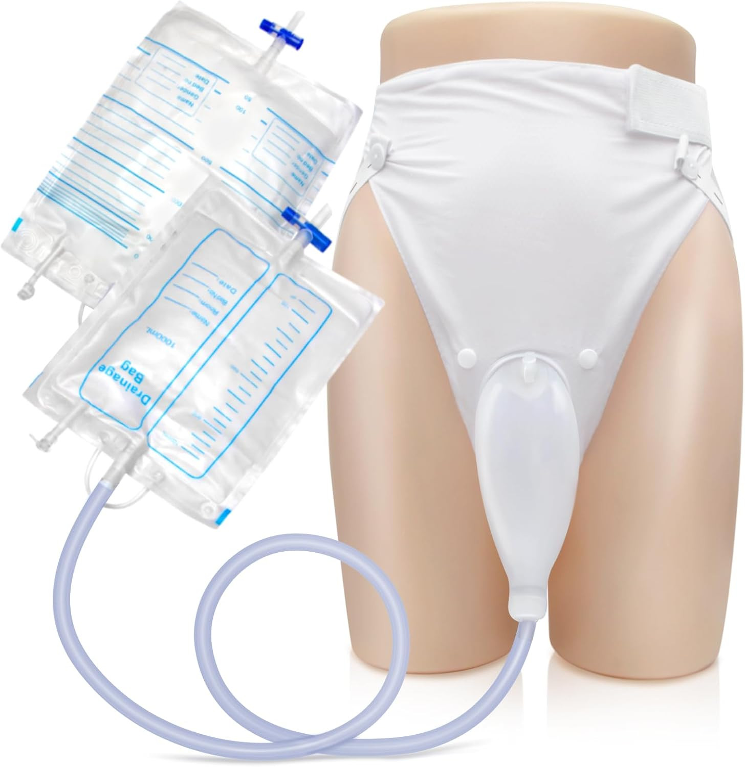 Catheter for Men, Urine Collection Bag for Elderly Men Male Age 80, Reusable Por