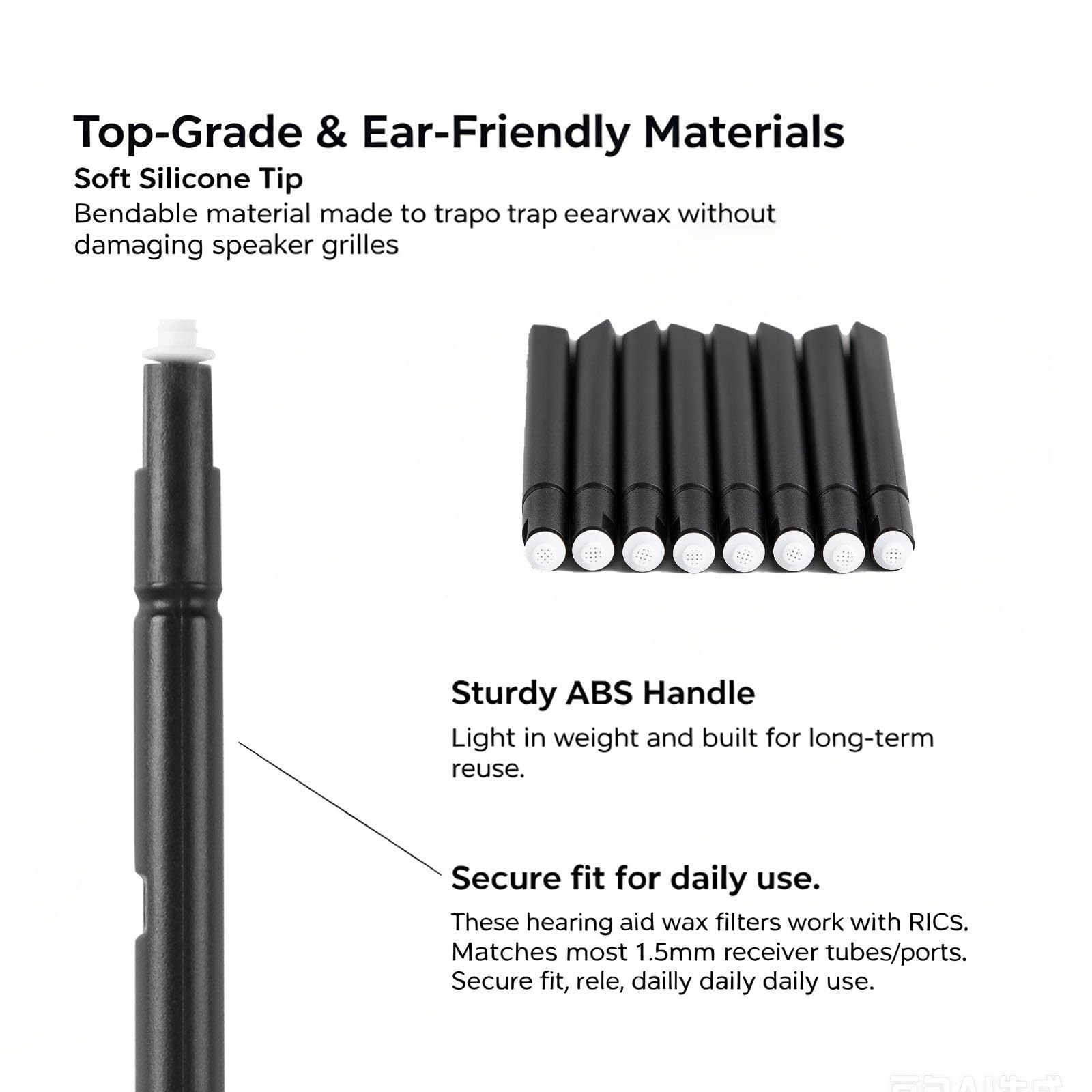40Pcs Universal Hearing Aid Wax Guard Filters, Hearing Aid Cleaning Accessori…
