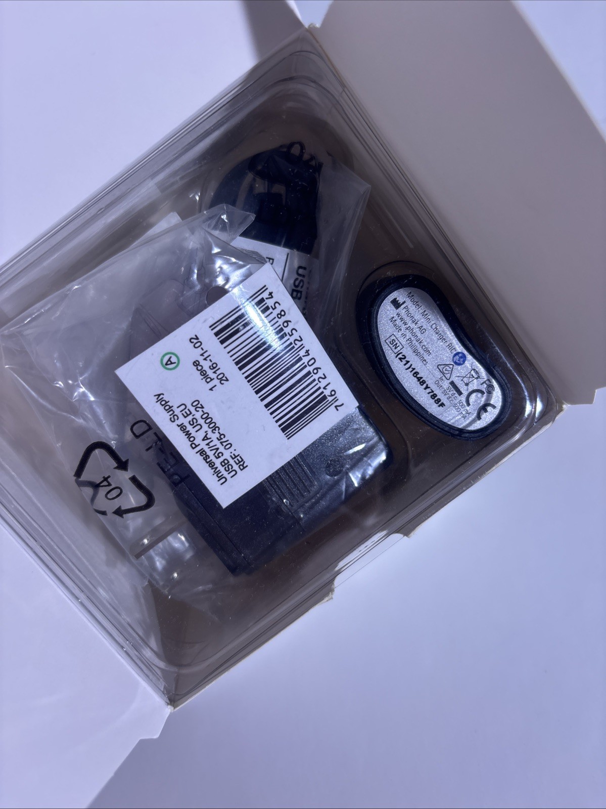 Phonak Mini Charger RIC REF NO 075-0112-11 NIB