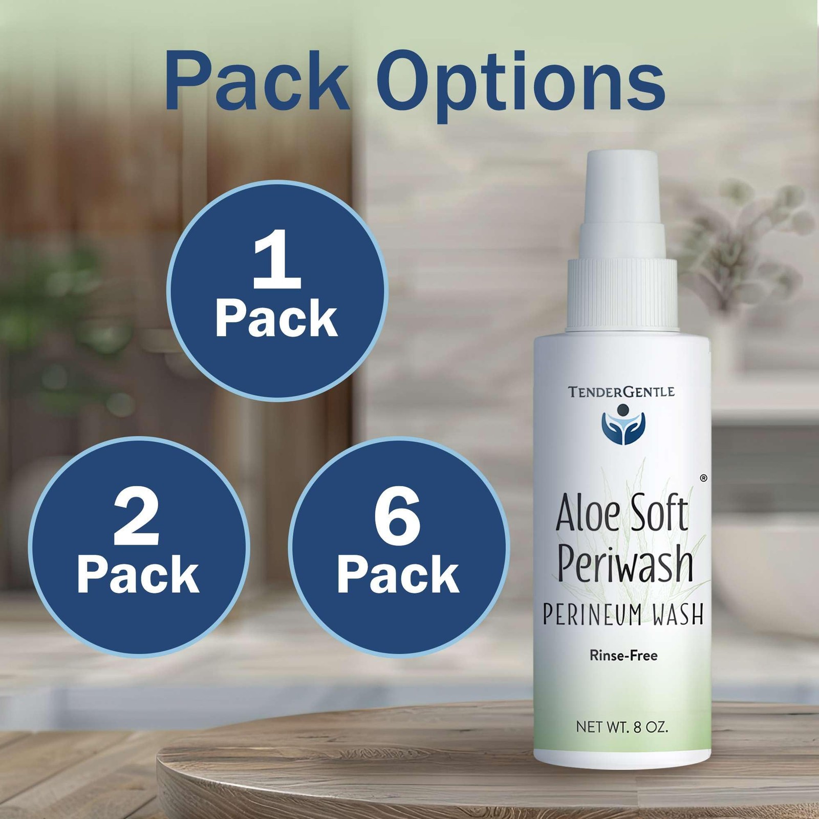 Aloe Soft Perineal Spray Pack of 2 8 oz Rinse Free Perineum Wash Soothes Vera