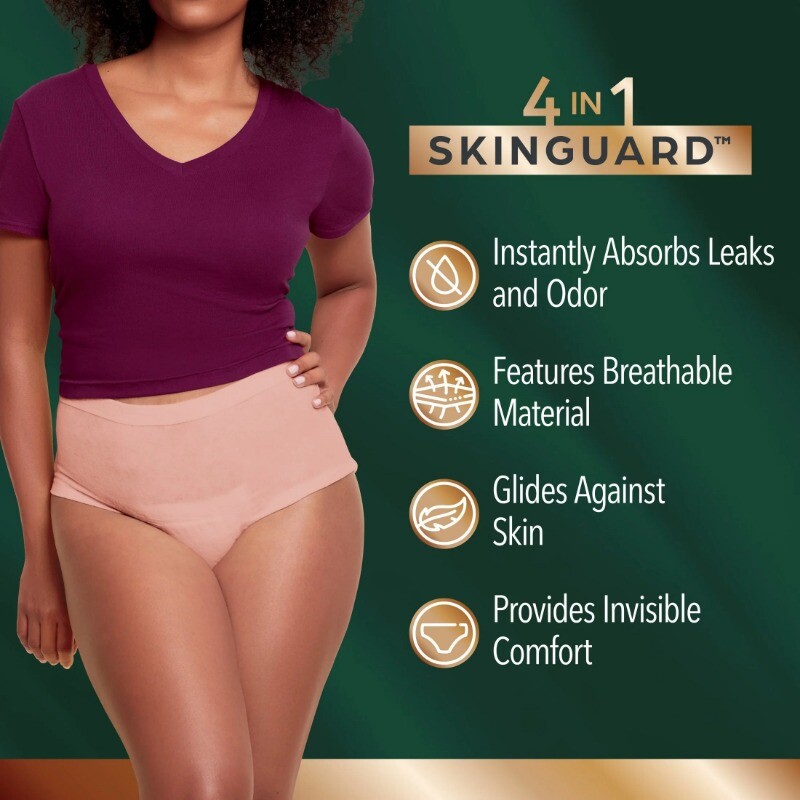 Depend Silhouette Women’s Incontinence &Postpartum Underwear for Bladder Leaks,M