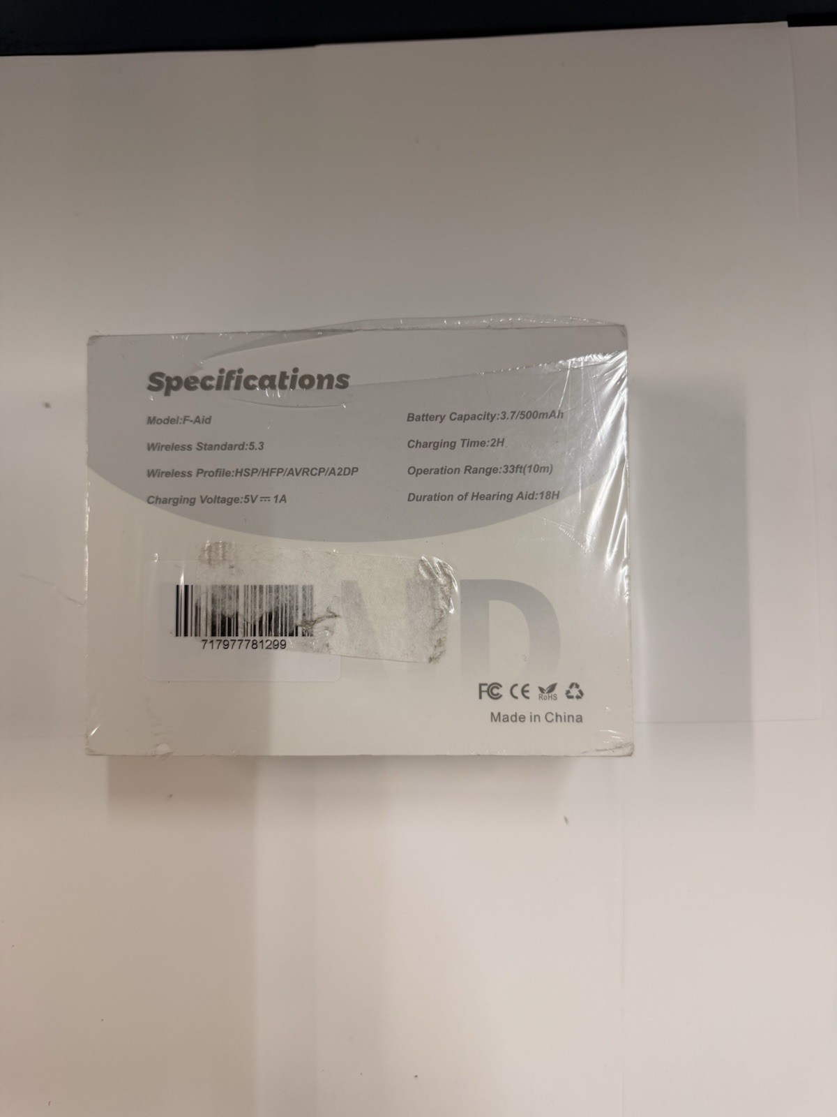 Royal Hearing F-AID Black Rechargeable Bluetooth Hearing Aids For Seniors(G11)