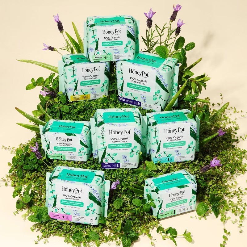 100% Organic Cotton Cover Cooling Herbal Infusion Incontinence Overnight – 16 ct
