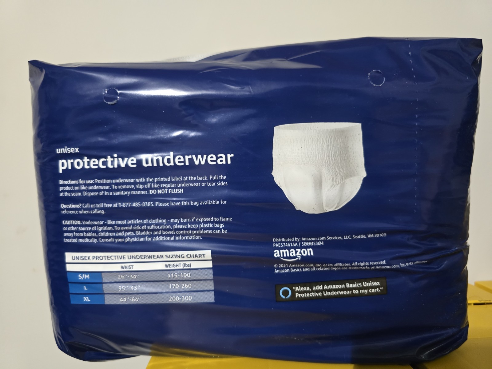 Amazon Basics Protective Underwear for Men & Women, Large 14 Count