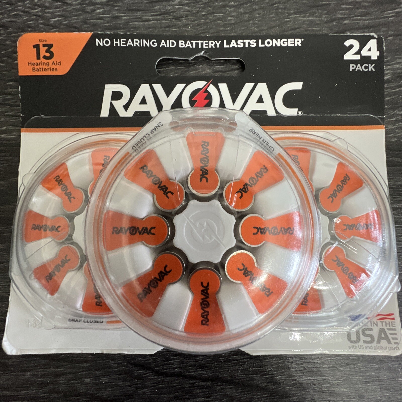 Rayovac Size 13 Hearing Aid Battery – 24pk – Exp 2024 Or Later