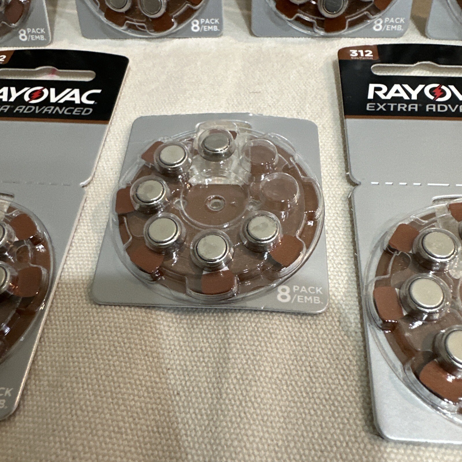 Size 312 Rayovac Extra Advanced Hearing Aid Batteries – 7 Pack 54Pcs