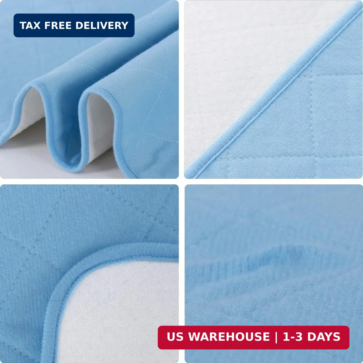 Hospital Bed Pads 34” x 76”, Non-Slip Washable Pee Pads and Mattress Protector