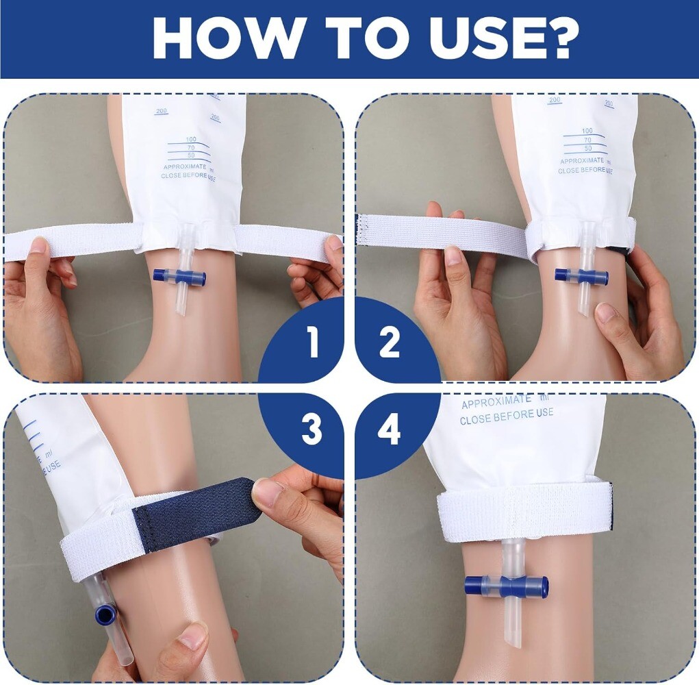 Leg Bag Straps 8/32 Packs, Urine Drainage Bag Strap Catheter Leg Bag Straps Soft