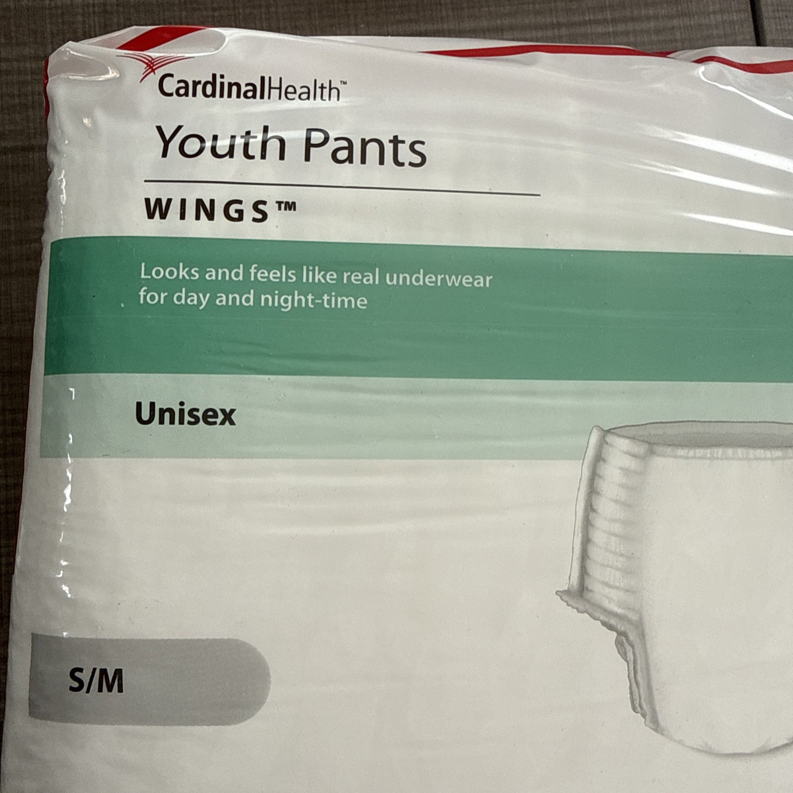 Cardinal Health Youth Pants Pull Up Diaper for Kids size S/M (38-65 lbs) 17 ct