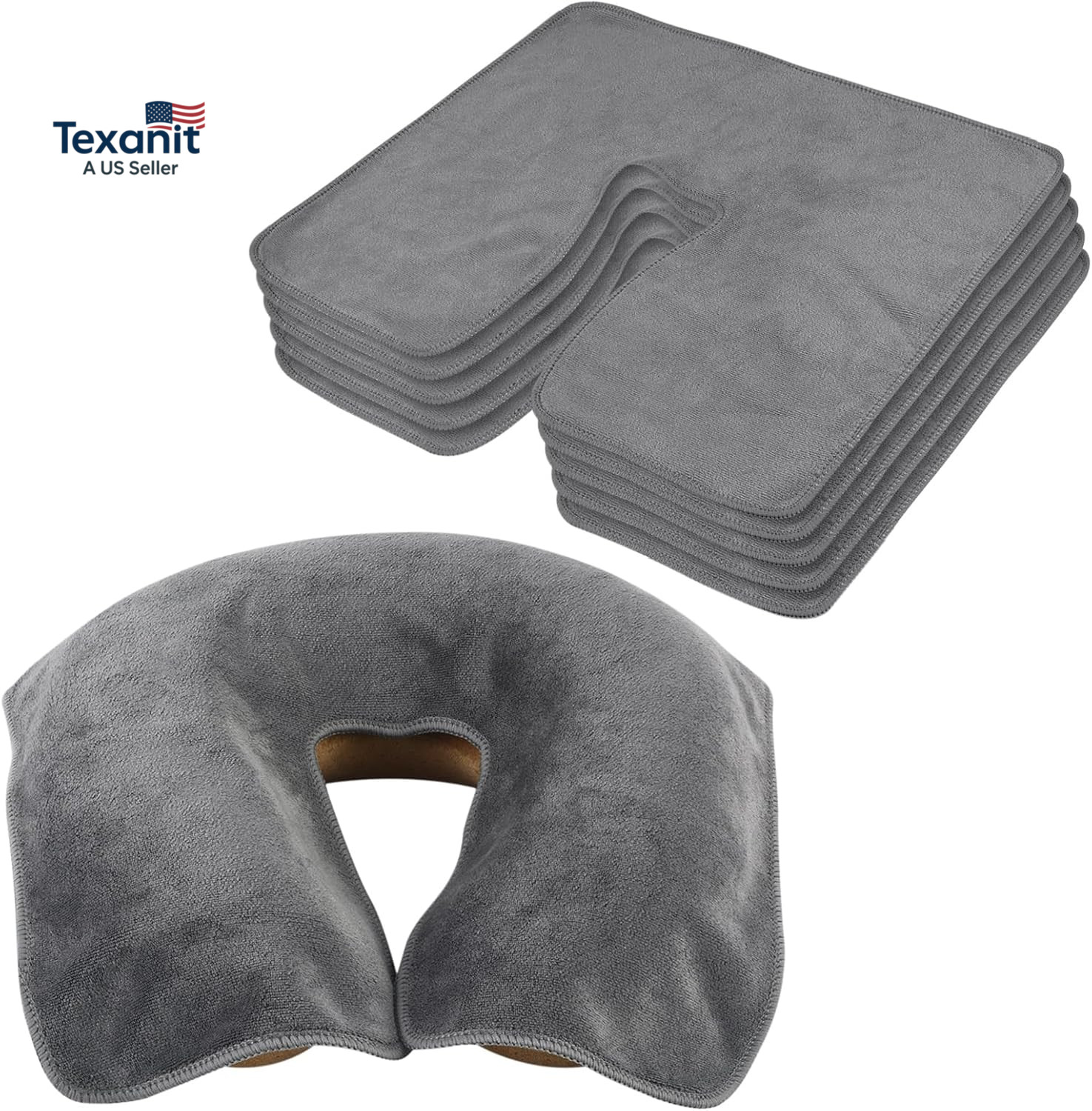 Microfiber Face Cradle Covers Large Size Soft and Reusable Non-Stick Massage Hea