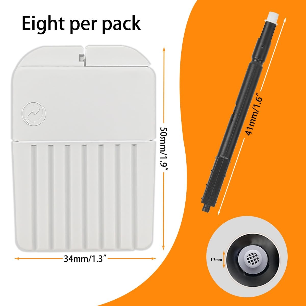 48 Pieces Wax Guards (1.3mm) Replacement Filters for Gray