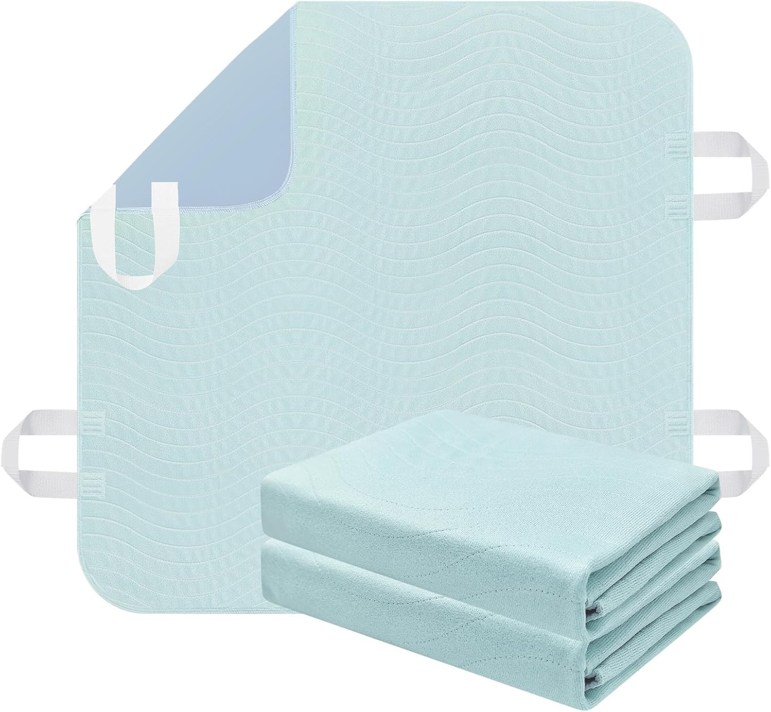 2 Pack Bed Pads for Incontinence 34×36 Inch – 2 Pack, Light Green