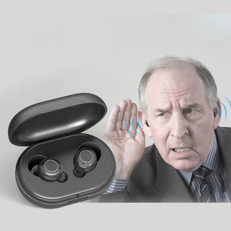 1Pair Invisible Hearing Aids MiNi Digital Sound Amplifier Enhancer With Battery