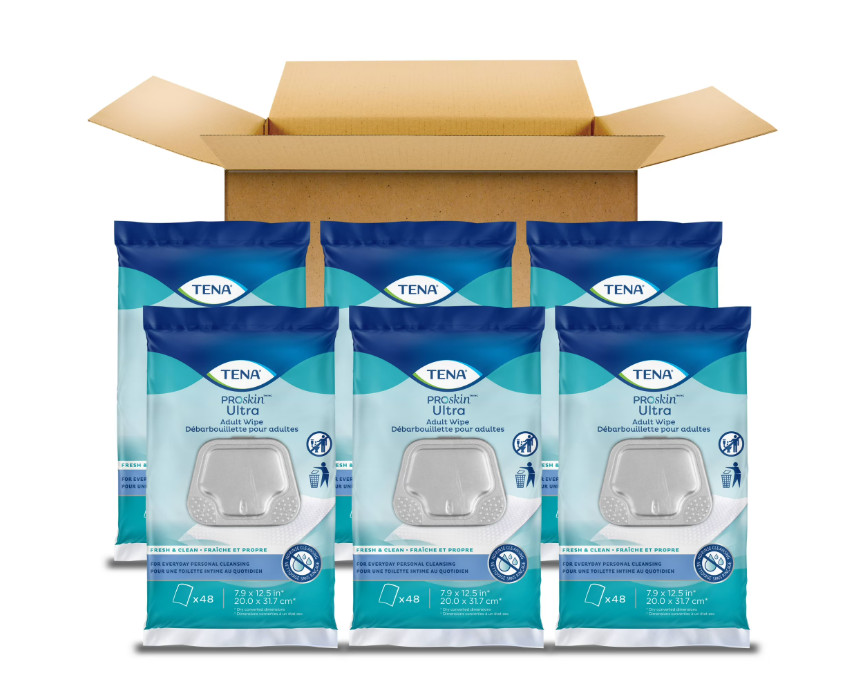 (2 Pack) TENA ProSkin Ultra Adult Wipes 288 Ct Aloe Vitamin E Incontinence