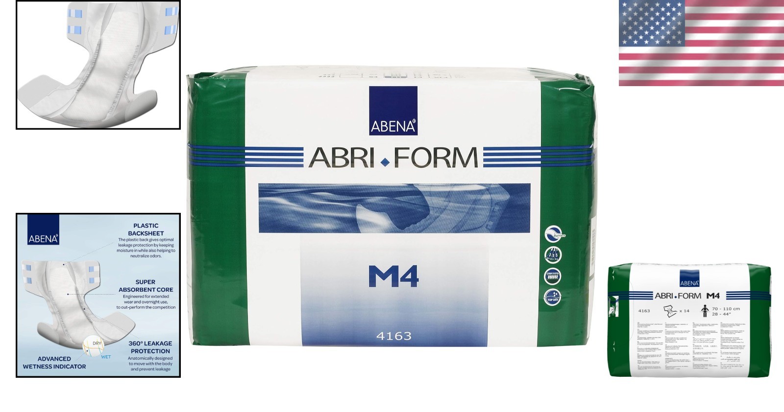 Abri-Form Comfort M4 Adult Briefs, Medium – 42 Count for Ultimate Security