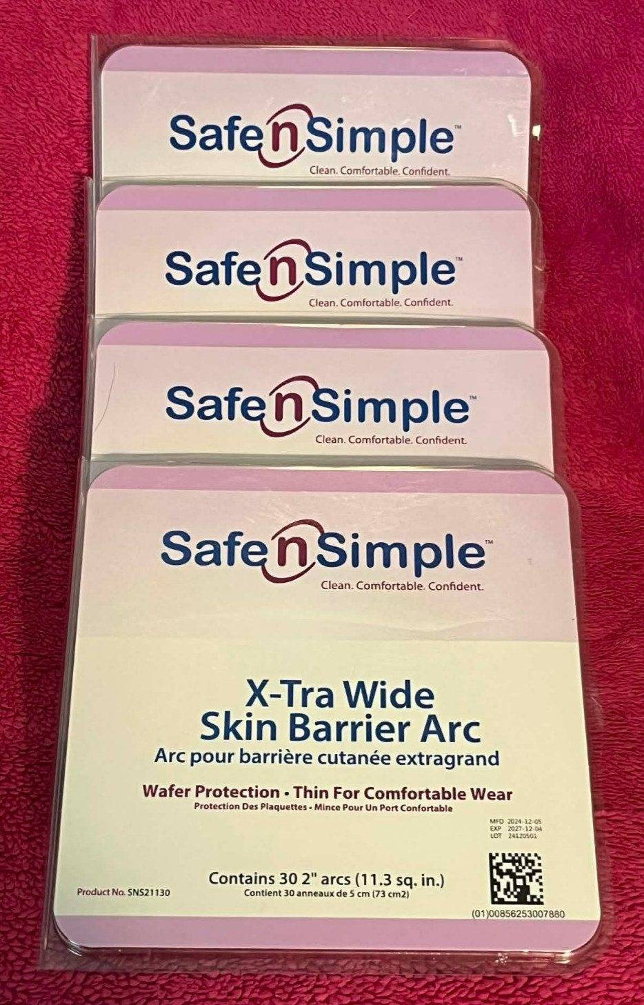 Safe n Simple SNS21130 X-Tra Wide Skin Barrier Arc 120 Arcs! exp 2027 NEW
