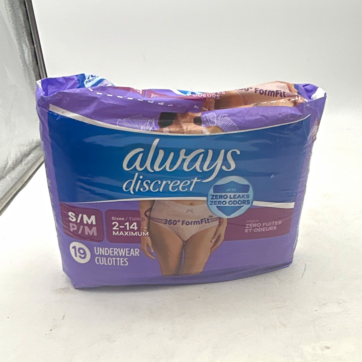 Always Discreet Incontinence Pants Women S/M Maximum 19 Ct 360° FormFit